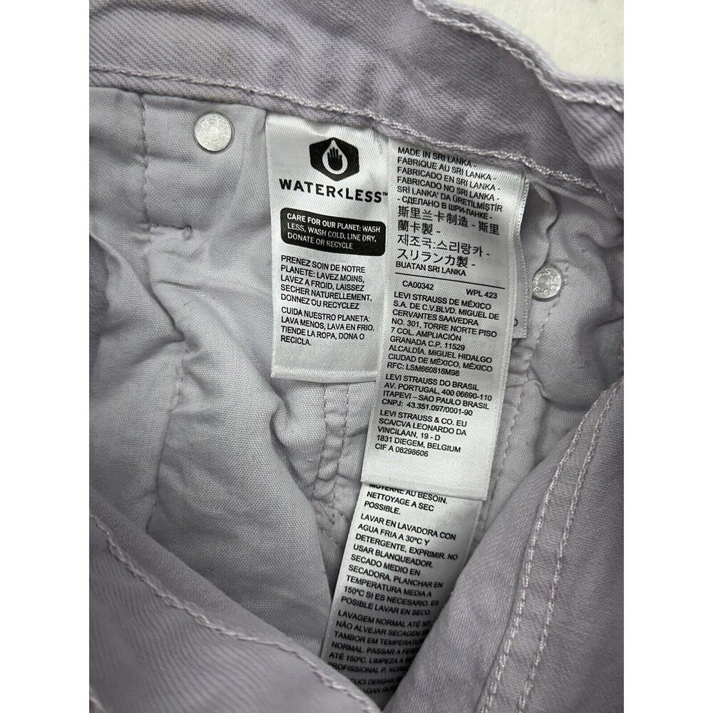 Levis Womens 501 Original High Rise Jean Shorts Size 24 Washed Gray Lilac - Picture 7 of 10